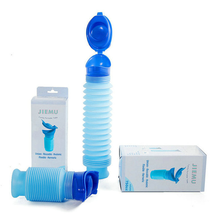 Collapsible Travel Urinal with Cartoon Lids