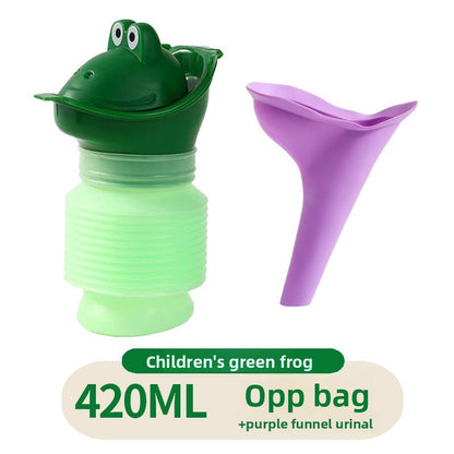 Collapsible Travel Urinal with Cartoon Lids