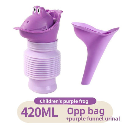 Collapsible Travel Urinal with Cartoon Lids